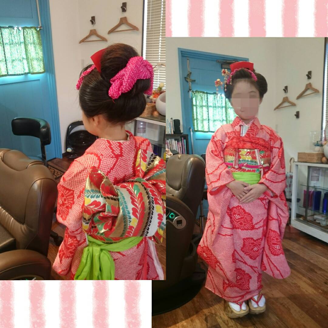 七五三。7歳のお祝いです。
